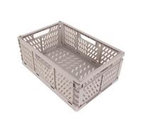 Caisse de rangement pliable - TBEST - Grande capacité - Plastique durable - Gris - 42,8 x 28,6 x 16,2 cm