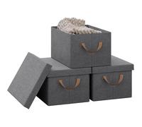 Caisse de Rangement Pliable - WOLTU - Lot de 3 - Gris - 38x27x20cm