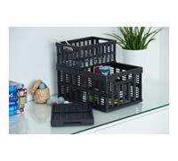 Casier pliant en plastique 32,5 litres - Noir