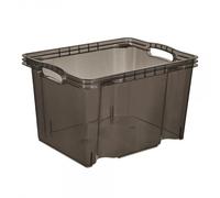 Caisse de rangement solide empilable 13,5 litres - Gris