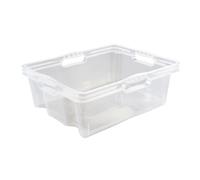 Caisse de rangement transparente plate 16 litres - Transparent