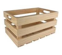 Caisse de rangement vintage en bois - 35 x 25 x 19,5 cm G