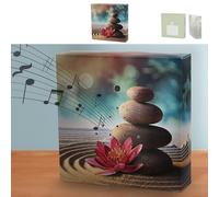 Caisse de son "Pierres" Détecteur de mouvement | 12x12x3,5 cm Carton Plastique | Volume du son de méditation réglable (1 x Caisse de son Pierres)