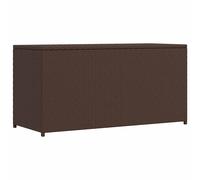 Caisse de Stockage de Jardin Poly Rotin Noir Banc Boîte de Rangement vidaXL