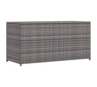 Caisse de Stockage de Jardin Poly Rotin Noir Banc Boîte de Rangement vidaXL