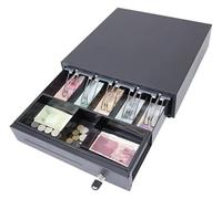 Caisse de supermarché, Organisateur de trésorerie, boîte Rangement d'argent, registre Commercial, système Point Vente électronique(Noir)