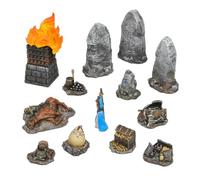 Caisse de terrain Fantasy Battlefield Objectives | 13 pièces de terrain en PVC | Compatible avec Warhammer Age of Sigmar, Kings of War, D&D et plus | Échelle de 28 à 32 mm