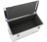ALUTEC Coffre en aluminium Comfort 92 S (Alubox avec mousse, capacité 92 l, dimensions intérieures 750x350x350 mm, construction robuste, coffre de rangement) 12092S