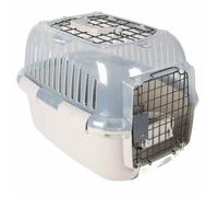 Caisse De Transport Chat Adventurer Transparent Et Gris M/l - Ebi