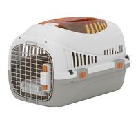 Caisse De Transport Chat Et Chien Max. 4kg Porte Acier Gamelle Intégrée