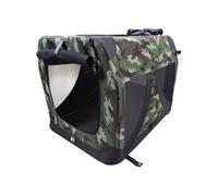 Caisse De Transport - - Comfort Crate L - Camouflage - Pliable - Cadre Métallique - Grilles D'Aération