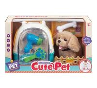 Caisse de transport et peluche chien