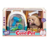 Caisse de transport et peluche chien - Beige - Petit - Multicolore - Accessoires inclus