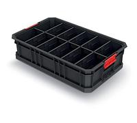 Caisse de transport modulable en plastique avec cloisons 520 x 327 x 125 mm