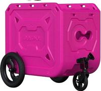Caisse de transport pour animaux, tissu résistant, roues qui roulent doucement, rose
