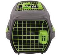 Caisse de transport pour chat M.PETS ECO GIRO - Cage en plastique - Taille M - Gris