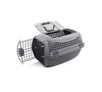 Caisse de transport pour chat M.PETS ECO GIRO Cage en plastique Taille M Gris