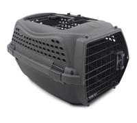 Caisse de transport pour chat M.PETS ECO GIRO - Cage en plastique - Taille S - Gris