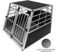 Caisse de transport pour chien en voiture Grande caisse double Caisse de transport pour chien Caisse grillagée