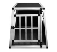 Cage de Transport en Aluminium 50 x 54 x 69 cm 1 Porte Transport Petits Animaux Noir