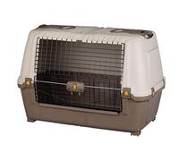 Caisse de transport pour chien Skudo Car, homologuée pour les voyages en voiture 100 marron