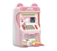 Caisse d'épargne ATM - Électronique avec reconnaissance faciale musicale | ATM avec de l'argent | Pour garçons, filles, maison, école maternelle, apprentissage, éducation, anniversaires, Noël et fêtes