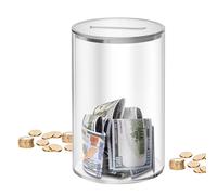 Caisse d'épargne - Boîte de tirelire en acrylique transparent ouvrant, pot à argent en acrylique transparent avec couvercle amovible | Boîte tirelire pour adultes et , Salvadana