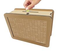 Caisse d'épargne en bois pour coffre-fort,coffret bancaire en bois,Boîte de compteur d'argent | Boîte de défi d'épargne éducative, boîte d'économie d'argent, des économies avec objectif d'argent et ch