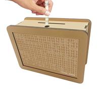Caisse d'épargne en Bois pour Coffre-Fort,Coffret bancaire en Bois | Boîte de défi d’épargne | Boîte de défi d'épargne financière, Banque d'épargne Amusante avec Cible et Chiffres pour, Adultes, garç