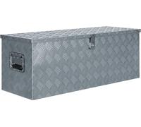 Caisse en aluminium 110,5×38,5×40 cm Argenté