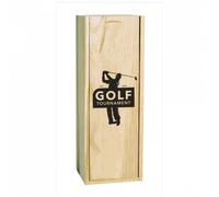 Caisse en bois bouteille MATHUSALEM 6L - Coffret de vin à personnaliser avec prénom, message, logo, dessin… [Caisse bois rangement]