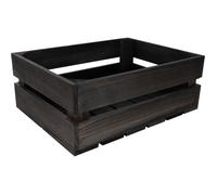 Caisse en bois - CREATIVE DECO - Noir - Vintage - 40 x 30 x 15 cm