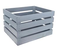 Creative Deco Caisse en Bois Gris | 50 x 40 x 30 cm | Rangement Vintage | Cagette Deco | Boite Decoration