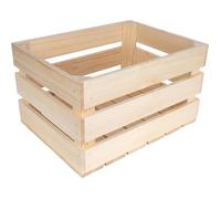 Caisse en Bois Naturel - Creative Deco - 40 x 30 x 23 cm - Rangement Bois - Vintage - Cagette en Bois