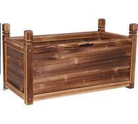 Caisse en bois pour les plantes, en pin massif, polyvalente pour les légumes et les fruits, brun foncé M