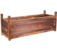 Caisse en bois pour les plantes, en pin massif, polyvalente pour les légumes et les fruits, brun foncé L
