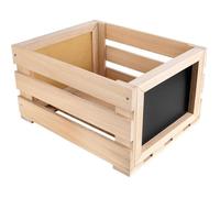Caisse en Bois pour Vinyles - CREATIVE DECO - Rangement Vintage - Jusqu'à 80 Disques