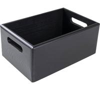 Caisse en Bois Rangement - Creative Deco - 30x20x13cm - Noir - Poignées - Multi-usage