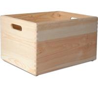 Creative Deco - Caisse de rangement en bois 40 x 30 x 24 cm (+/- 1cm) avec poignées