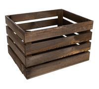 Creative Deco Caisse en Bois Wengé | 50 x 40 x 30 cm | Rangement Vintage | Cagette Deco | Boite Decoration