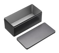 Caisse en métal, utilisation polyvalente, 18,5x8,5x7 cm, caisse rectangulaire avec couvercle, conteneur de stockage de devises vide, verrouillage sécurisé, pour factures, bijoux, clés, billets