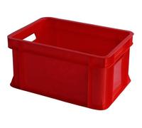 Caisse en plastique empilable 29L - 41,3x34x24,4cm, Rouge ARTECSIS - Caisse de Stockage - Bac de rangement - Organisation
