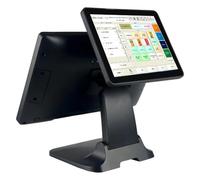 Caisse Enregistreuse à Double écran Tactile Pos 15,6 Pouces avec I5 Gen4 8g 128g, Système Pos Tactile pour Petites Entreprises, Commerce De Détail Et Restaurant, Affichage Client LED