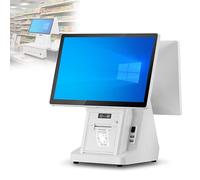 Caisse enregistreuse à écran Tactile à Double Tactile de 15,6 Pouces, système POS pour Les Petites Entreprises, imprimante Thermique de 58 mm intégrée, 8 Go de RAM, 128 Go / 256 Go SSD, Prend i7 256G