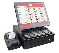 Caisse Enregistreuse De Restaurant, Caisse Enregistreuse Électronique Avec Écran Tactile De 15,6 Pouces, Écran LED 1 Ligne À 8 Chiffres, Charge La Rotation Multi-angle, Port USB, Pour Supermarché