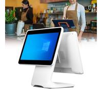 Caisse Enregistreuse du Système POS -15,6" + 13,3", Écran Multi-Touch Haute Définition, PC À Écran Tactile Tout-en-Un, Windows 7/10 | for Les Petites Entreprises, Les Commerces De Détail