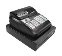 Caisse enregistreuse électronique 47 Touches, tête d'impression Thermique et 6 LED numériques, Caisse enregistreuse système POS avec tiroir-Caisse pour Petites Entreprises, centres commerciaux, Black