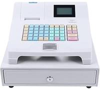 Caisse Enregistreuse électronique,Caisse Enregistreuse électronique du Système De Point De Vente avec 48 Touches, avec Clavier Plat Et Imprimante Thermique Caisse Enregistreus, White, 220V