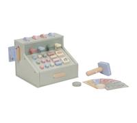 Caisse enregistreuse en bois vert d'eau, bleu, rouge TU