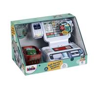 Theo Klein Caisse 7265 Épicerie d'enfant – Scanner lumière et son, écran 3 thèmes, panier, 3+